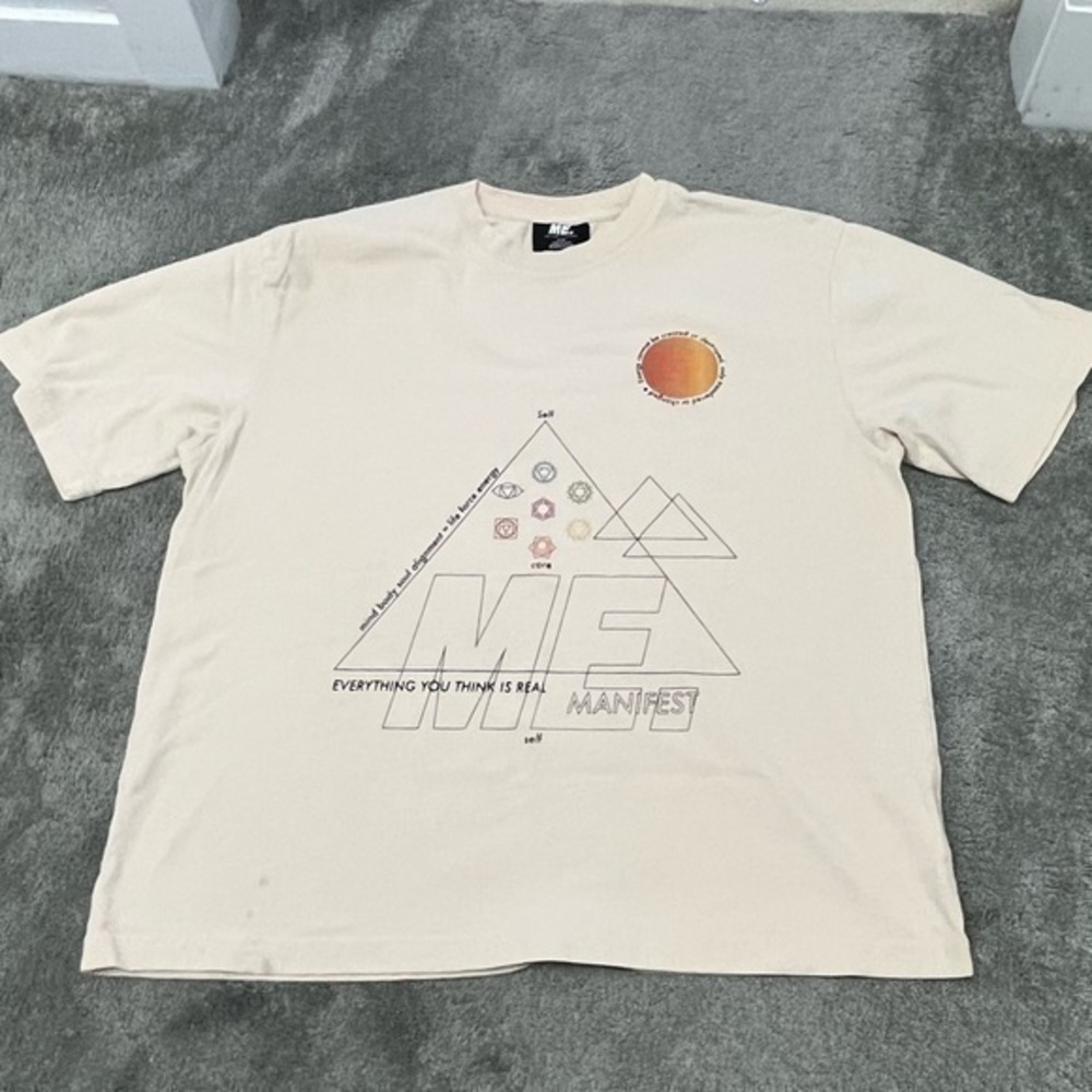 3/$30 _ ME by MELODY EHSANI | Manifest Cream Graphic T-Shirt - Medium